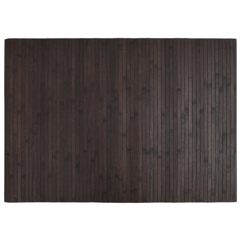 Vidaxl Alfombra Rectangular Bambú Marrón Oscuro 70x100 Cm_0