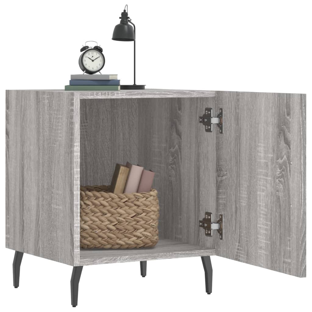 Mesitas Noche 2 Uds Madera Ingeniería Gris Sonoma 40x40x50 Cm_1