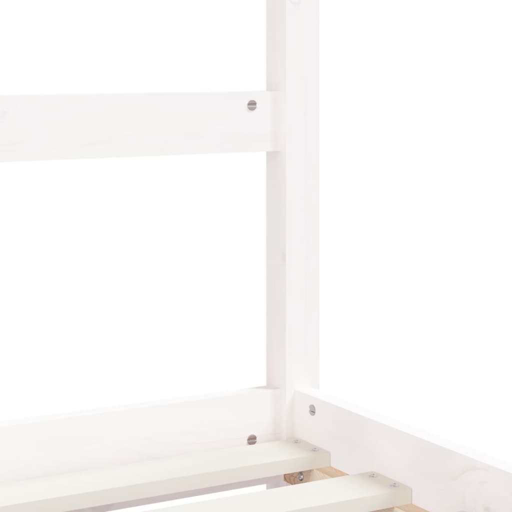 Estructura De Cama Para Niños Madera De Pino Blanco 90x200 Cm / Vetonek_1
