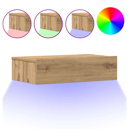Mesita De Noche Madera De Ingeniería Roble Artisan 60x35 Cm_0