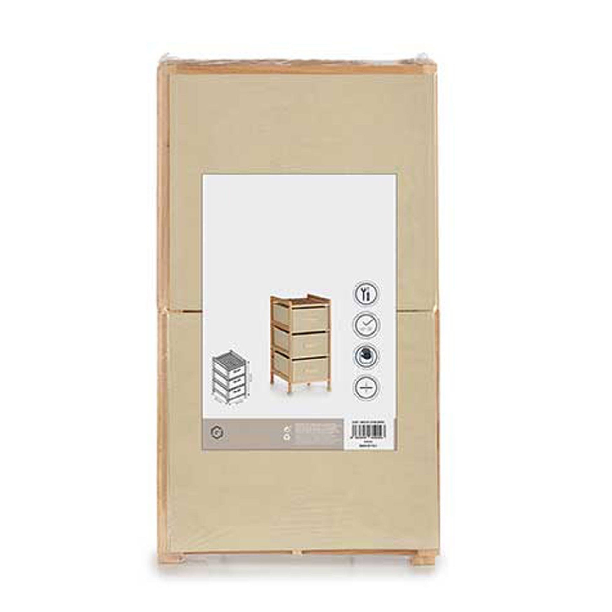 Mueble Ancho 3 Cajones Color Crema - Colección Kipit