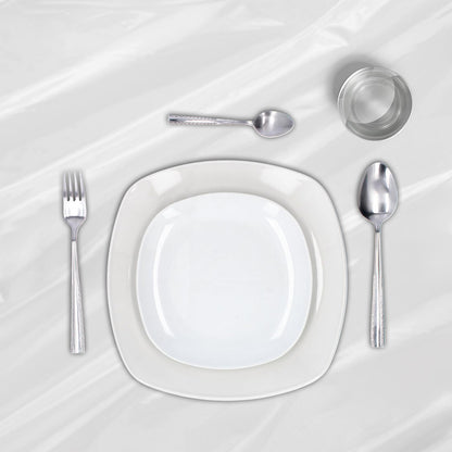 Mantel Hule Redondo Transparente Impermeable Antimanchas Pvc Ø 140 Cm. Uso Interior Y Exterior