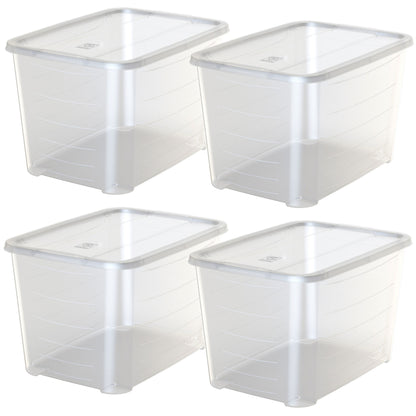 4x Caja De Plástico Con Tapa Life Story 19l_0