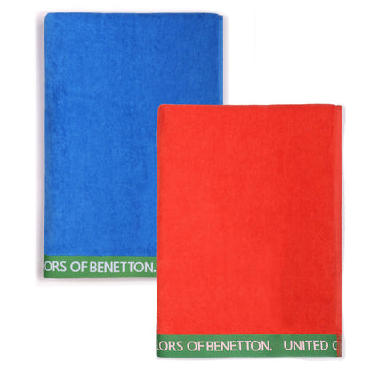 Set 2 Toalla De Playa 90x160cm 380gsm Velour 100%algodon Casa Benetton_0