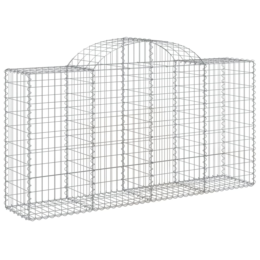 Cestas De Gaviones 7 Uds Forma De Arco Hierro 200x50x100/120 Cm_2