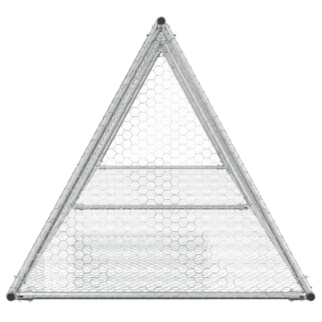 Vidaxl Conejera Acero Galvanizado Plateado 400x105x91 Cm_4