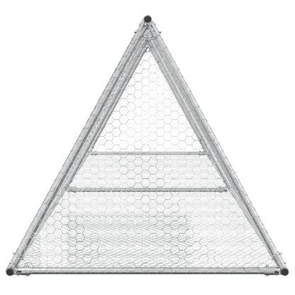 Vidaxl Conejera Acero Galvanizado Plateado 400x105x91 Cm_4