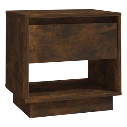 Mesita De Noche Madera De Ingeniería Roble Ahumado 45x34x44 Cm_0