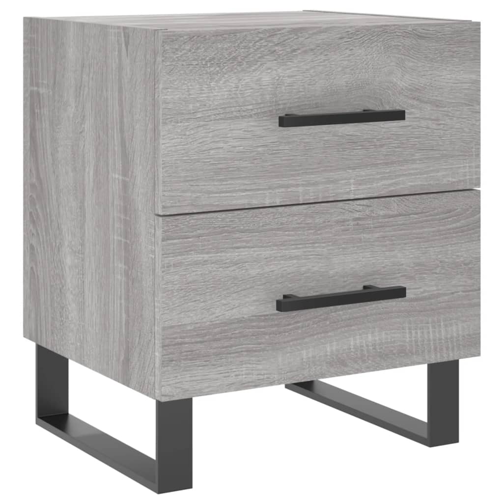 Mesitas Noche 2 Uds Madera Ingeniería Gris Sonoma 40x35x47,5 Cm_3