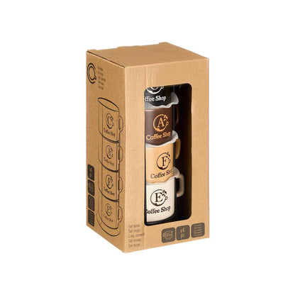 Set 4 Tazas 180 Ml Soporte Surt 4 Colore Colección Vessia_4