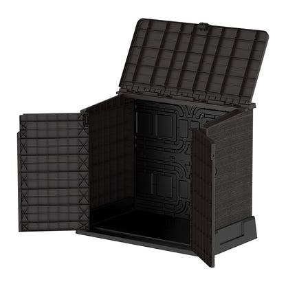 Arcón Cubre Cubos Exterior 850 L Pvc Marrón_4