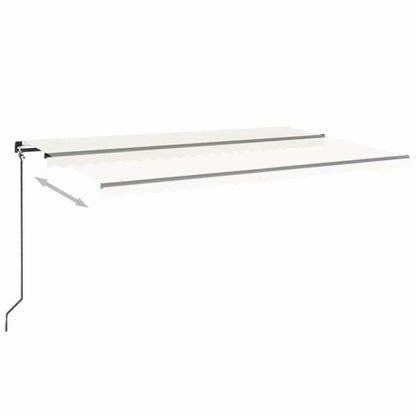 Toldo Retráctil Manual Con Luz Led Crema 500x300 Cm_2
