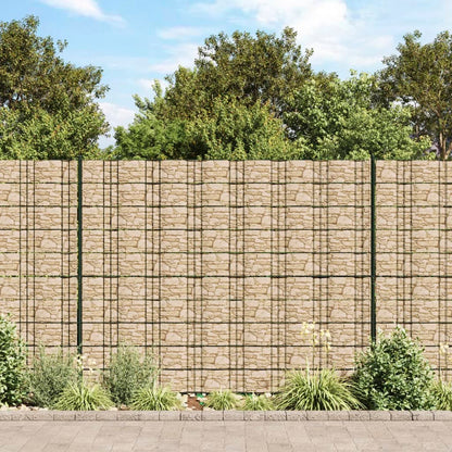 Pantalla De Privacidad Jardín Pvc Look Piedra Beige 35x0,19 M / Vetonek_3