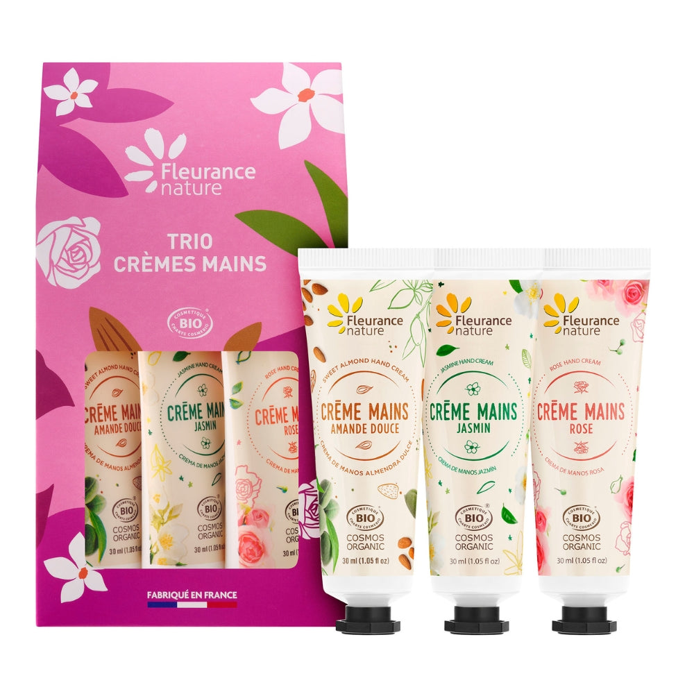 Trío Cremas De Manos 30ml Almendra, Rosa Y Jazmín_1