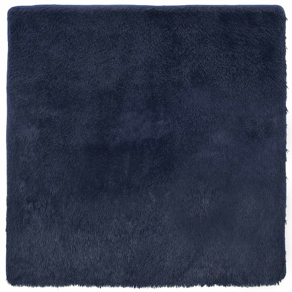 Vidaxl Alfombra De Pelo Largo Navarra Azul Marino 200x200 Cm Poliéster_0