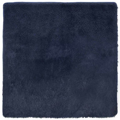 Vidaxl Alfombra De Pelo Largo Navarra Azul Marino 200x200 Cm Poliéster_0