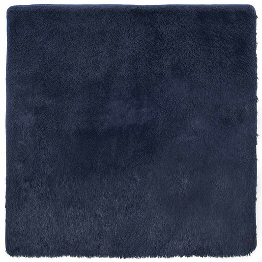 Vidaxl Alfombra De Pelo Largo Navarra Azul Marino 200x200 Cm Poliéster_0