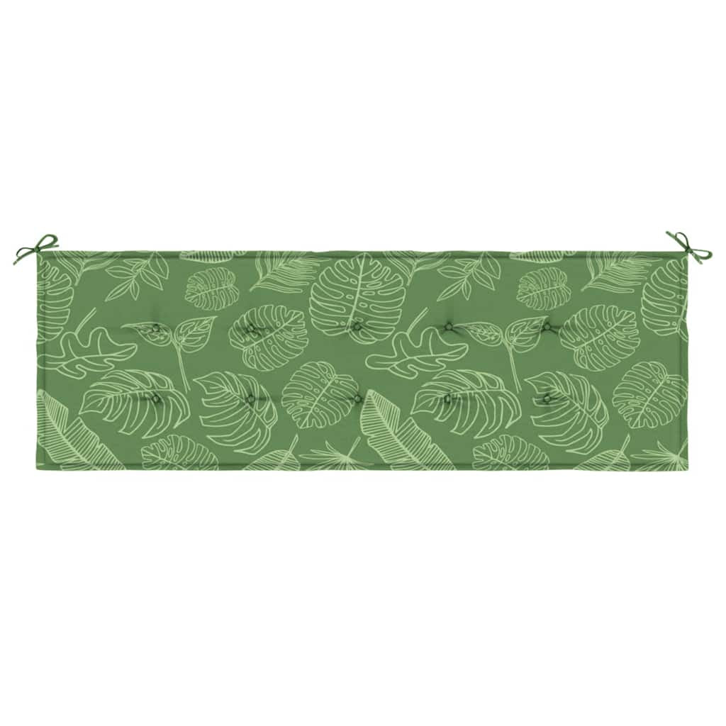 Vidaxl Cojín Banco De Jardín Tela Oxford Estampado Hojas 150x50x4 Cm_3