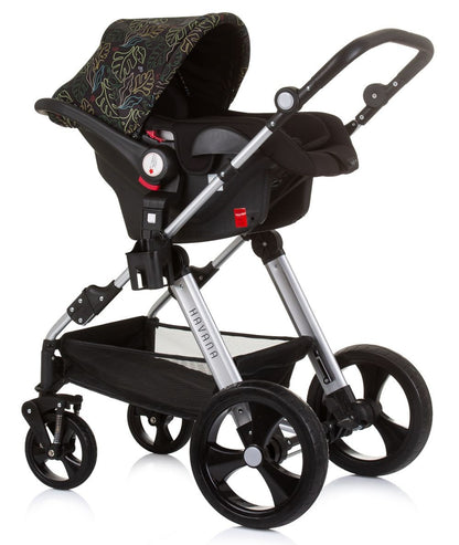 Carrito De Bebé Havana Trio Convertible Hasta 22 Kg Con Bolso Y Mosquitera Obsidian Leaves_4