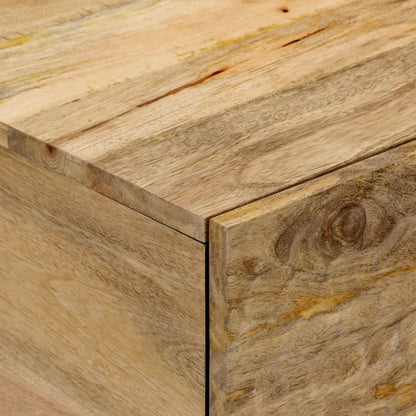 Mesa De Centro De Madera Maciza De Mango 80x50x40 Cm_4