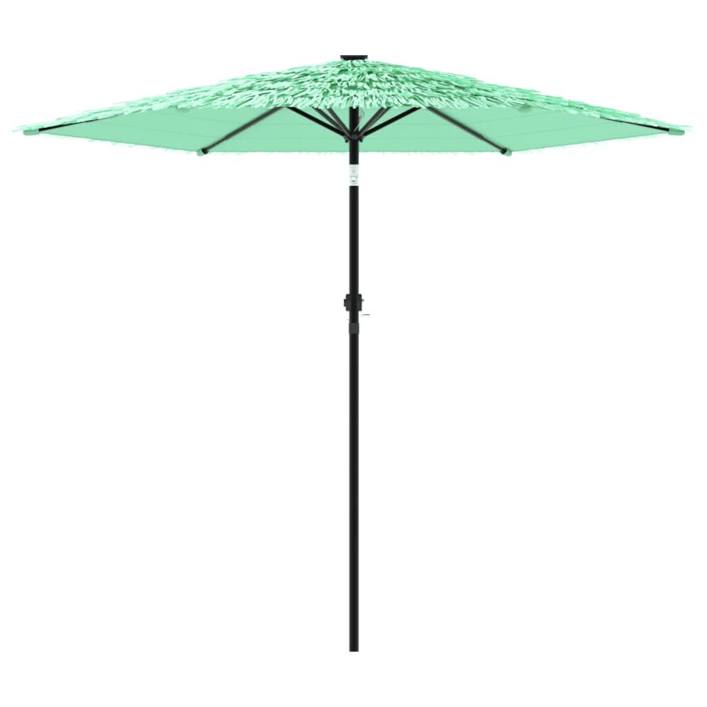 Vidaxl Sombrilla De Jardín Con Poste De Acero Verde 223x223x213 Cm_3