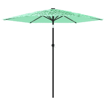 Vidaxl Sombrilla De Jardín Con Poste De Acero Verde 223x223x213 Cm_3
