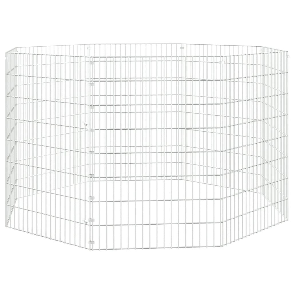 Vidaxl Recinto Animales Corral 8 Paneles Hierro Galvanizado 54x80 Cm_0