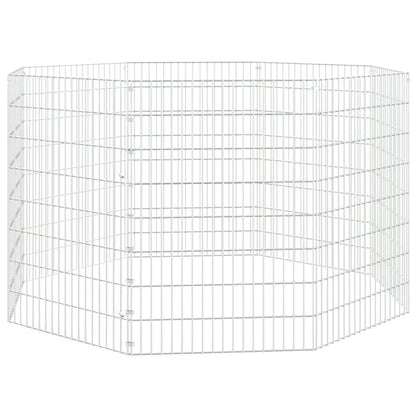 Vidaxl Recinto Animales Corral 8 Paneles Hierro Galvanizado 54x80 Cm_0