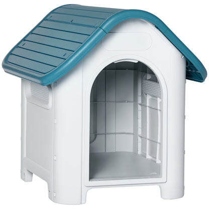 Pawhut Caseta Para Perros Mini Uso Interior Exterior 59x75x66 Cm Azul_0