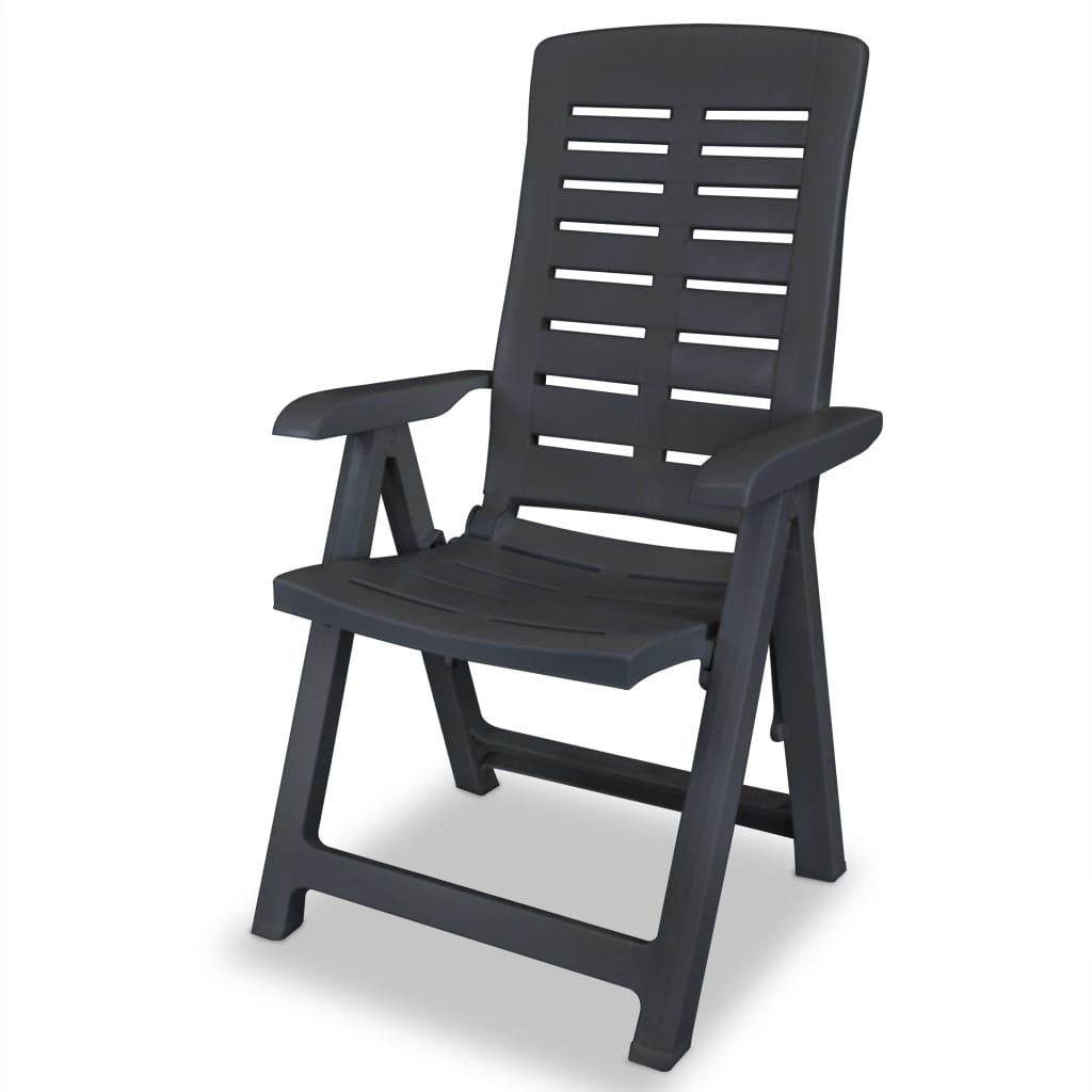 Vidaxl Set De Comedor De Jardín 5 Piezas Plástico Gris Antracita_5