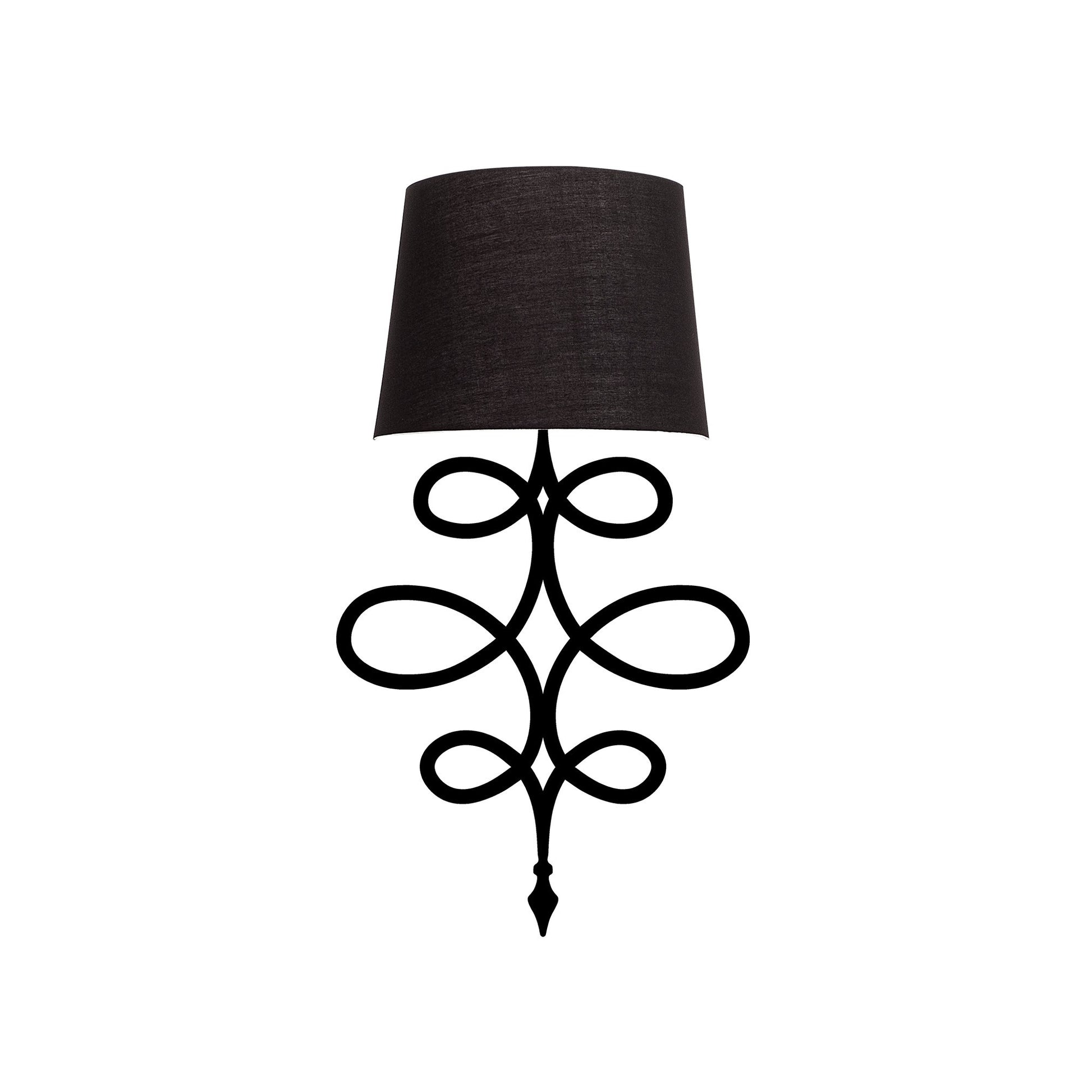 Aplique De Pared, Metal , Negro, 15x28x62, Casquillo E 27 Max 40 W_0