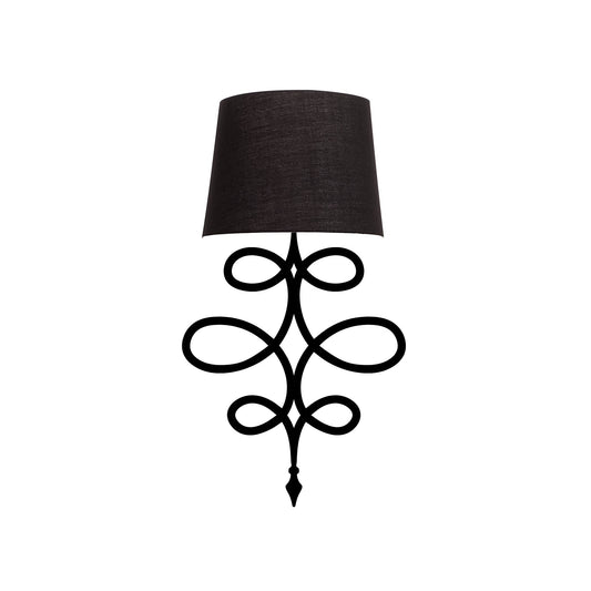 Aplique De Pared, Metal , Negro, 15x28x62, Casquillo E 27 Max 40 W_0