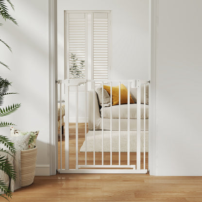 Pawhut Barrera De Seguridad Para Niños Y Perros Ancho De 76-81 Cm Blanco_3