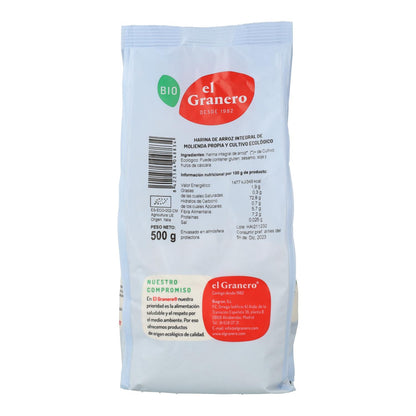Harina de Arroz Integral Bio El Granero 500 g