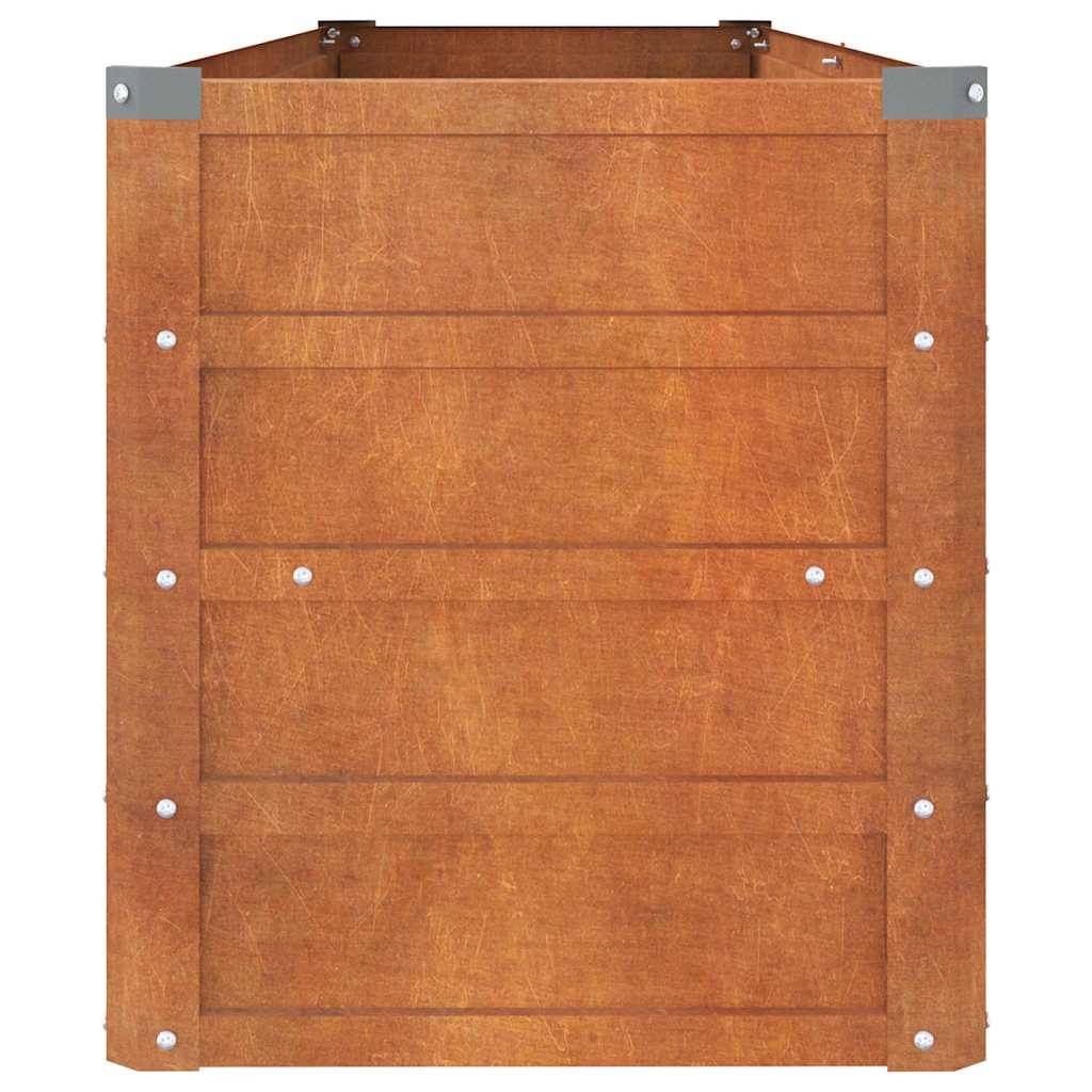 Arriate Oxidado De Acero Corten 160x40x45 Cm_4