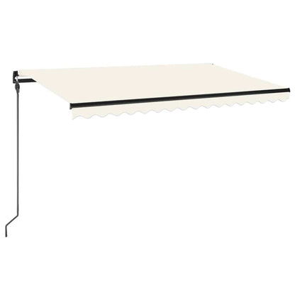 Toldo Retráctil Manual Con Led Color Crema 450x300 Cm_0