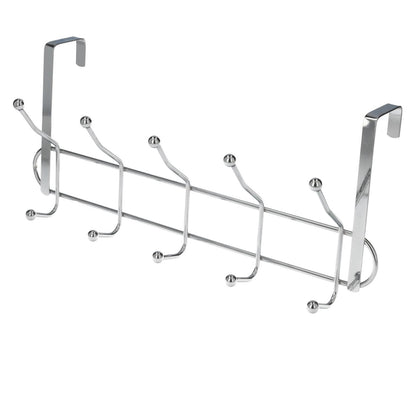 Perchero Cromado Colgante Para Puerta 5/10 Ganchos. Terminacion Metalica._1