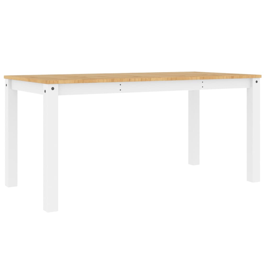 Mesa De Comedor Panama Madera Maciza Pino Blanco 160x80x75 Cm_0