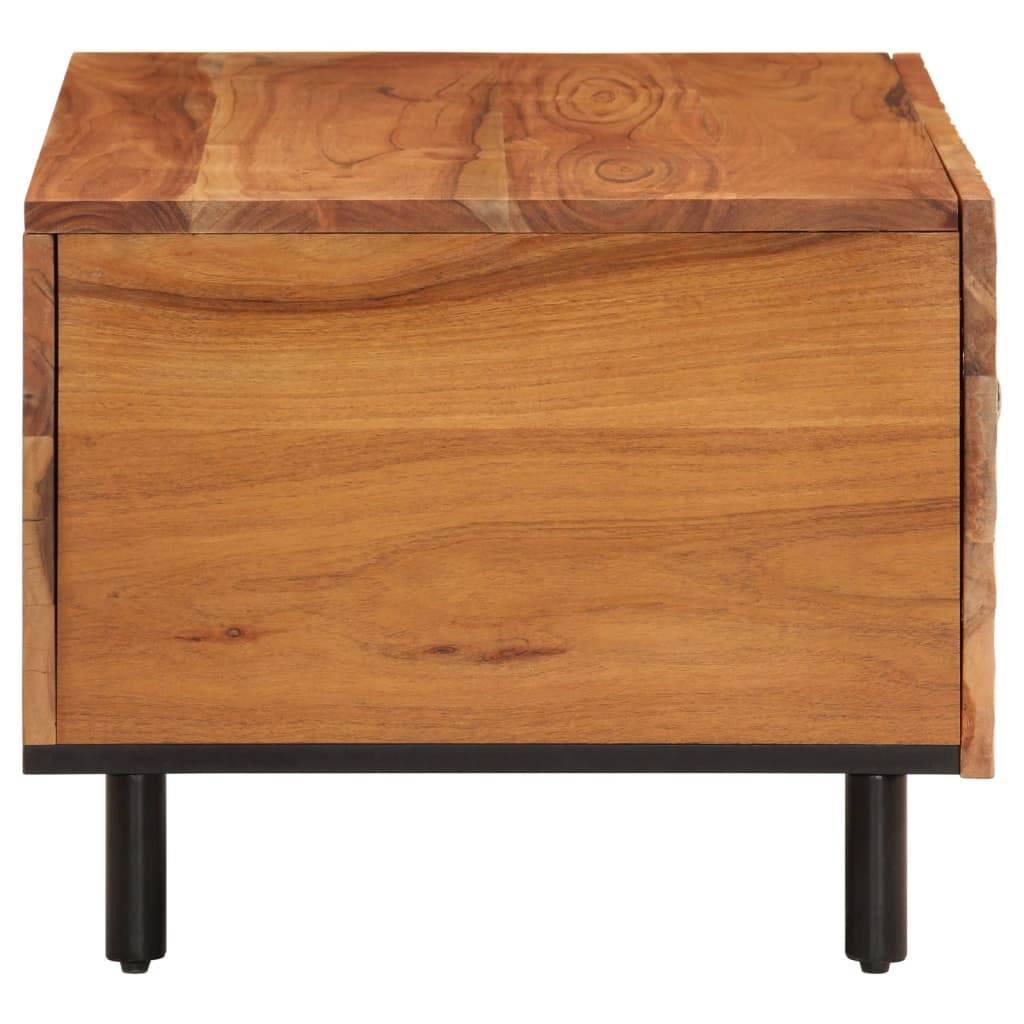 Mesa De Centro Madera Maciza De Acacia 80x50x40 Cm_4