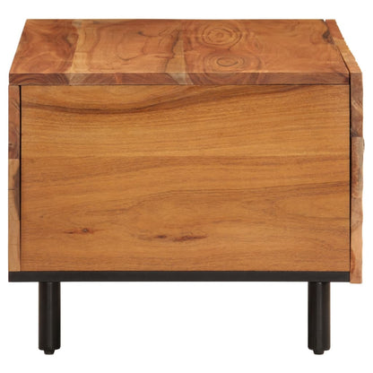 Mesa De Centro Madera Maciza De Acacia 80x50x40 Cm_4