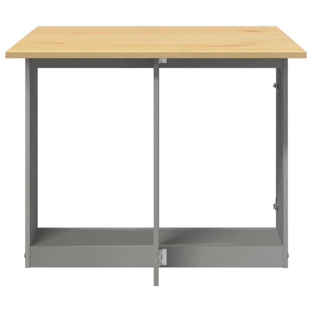 Mesa De Comedor Plegable Mariposa Corona Madera Maciza Gris_3