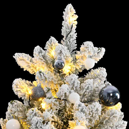 Vidaxl Árbol De Navidad Artificial Con Bisagras 300 Led Y Bolas 180 Cm_1