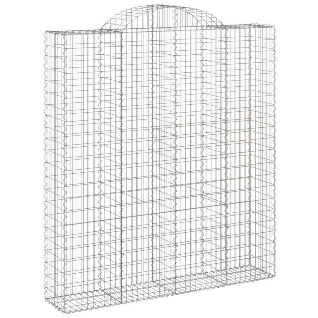 Cestas De Gaviones 9 Uds Forma De Arco Hierro 200x50x220/240 Cm_2