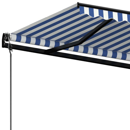 Toldo Automático Retráctil Azul Y Blanco 450x300 Cm_4