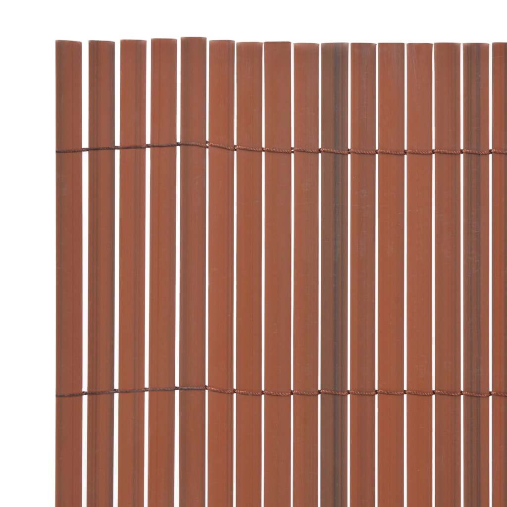 Valla De Jardín De Doble Cara Pvc Marrón 90x500 Cm / Vetonek_4