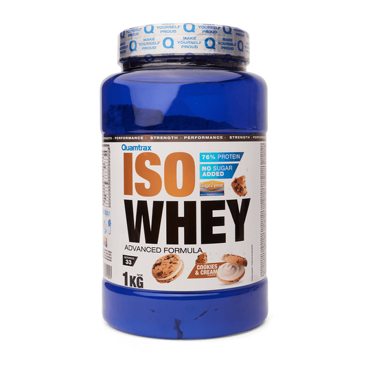 Isowhey - 1kg - Cookies & Cream - Proteína De Aislado De Suero Isolate - Quamtrax_0