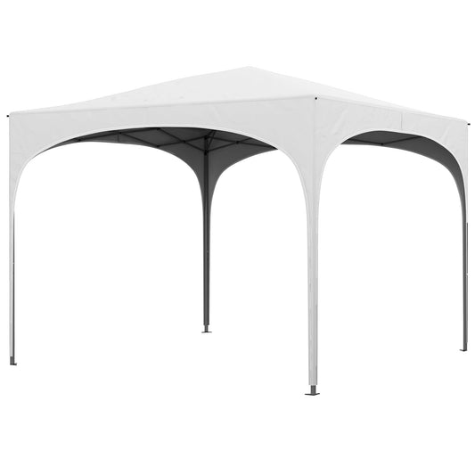 Outsunny Carpa Plegable 3x3 M Altura Ajustable Con Bolsa De Transporte Blanco_0