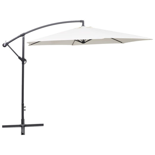 Vidaxl Sombrilla Voladiza 3 M Blanco Arena_0