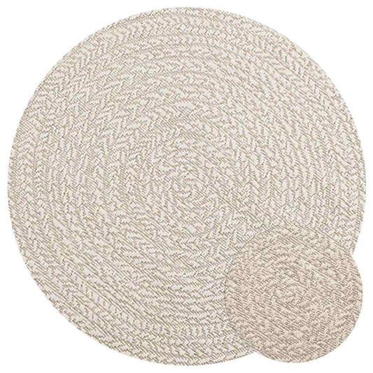 Vidaxl Alfombra Zizur Aspecto Yute Interior/exterior Crema Ø 90 Cm_0