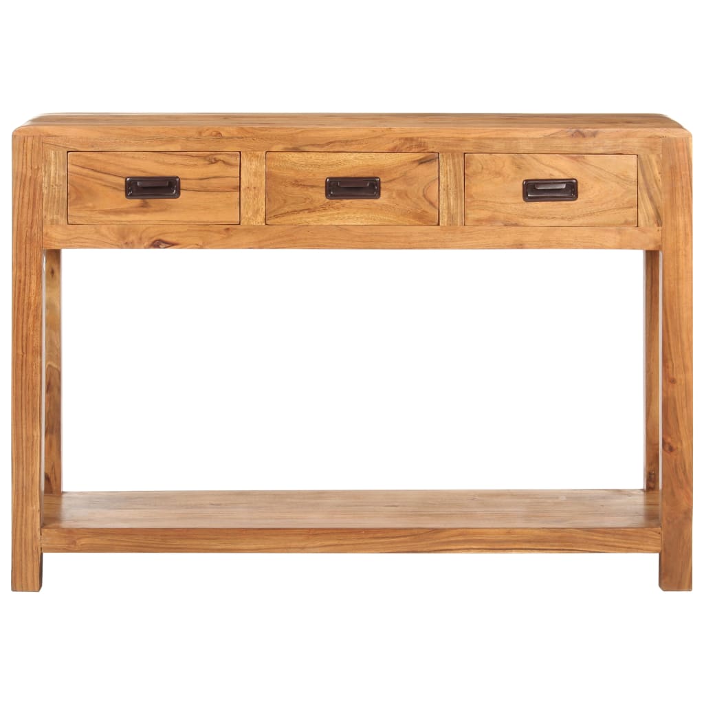 Mesa Consola Madera Maciza De Acacia Acabado Miel 110x40x76 Cm_1